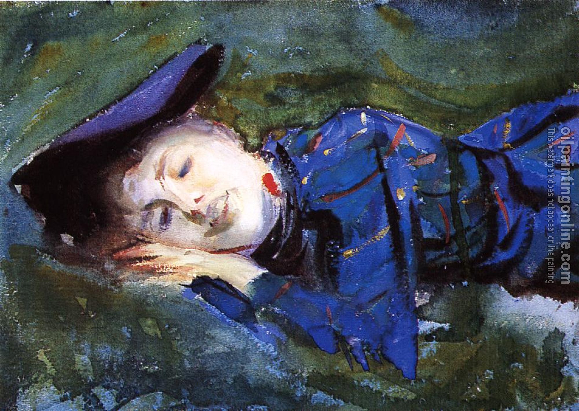 Sargent, John Singer - Violet Resting on the Grass